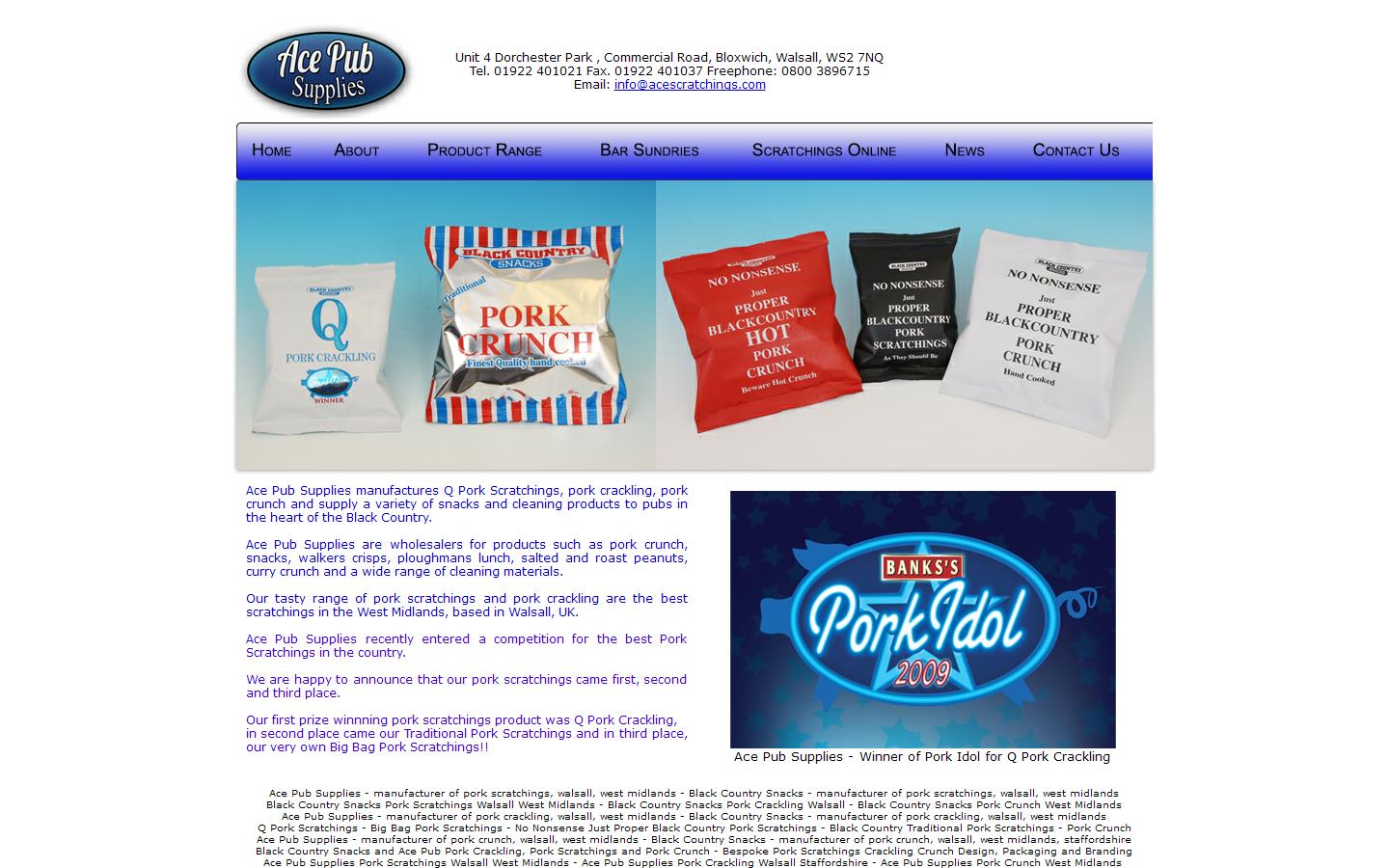 Ace Pub Supplies Website