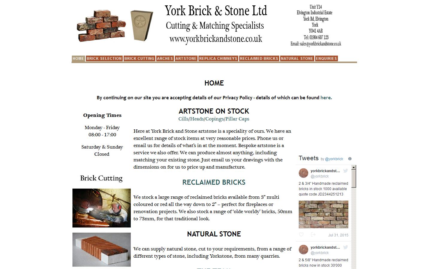 York Brick & Stone Ltd Website