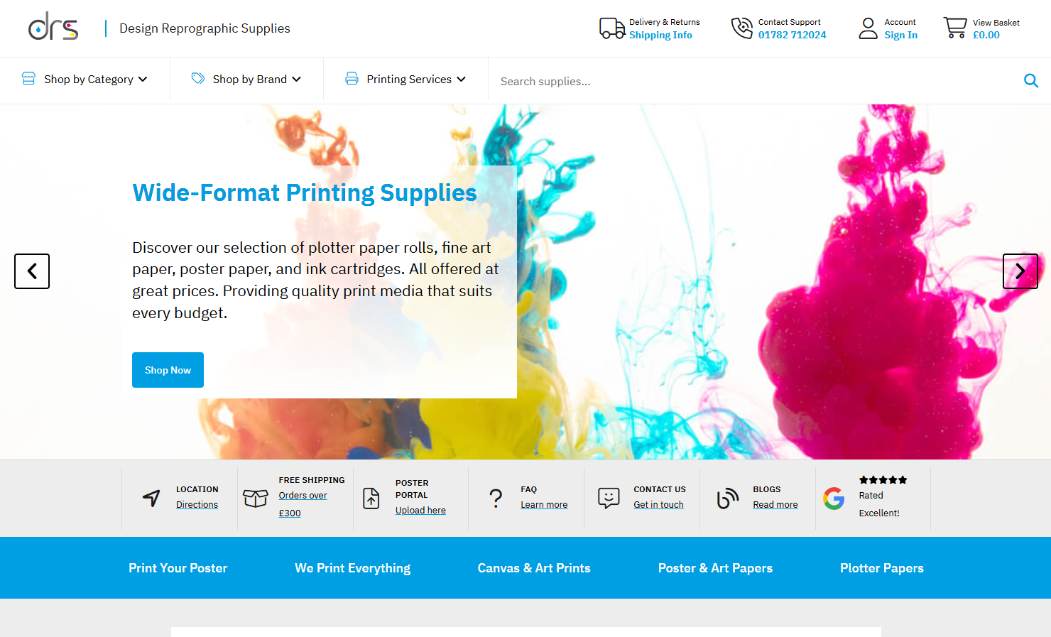 Design & Reprographic Supplies Website