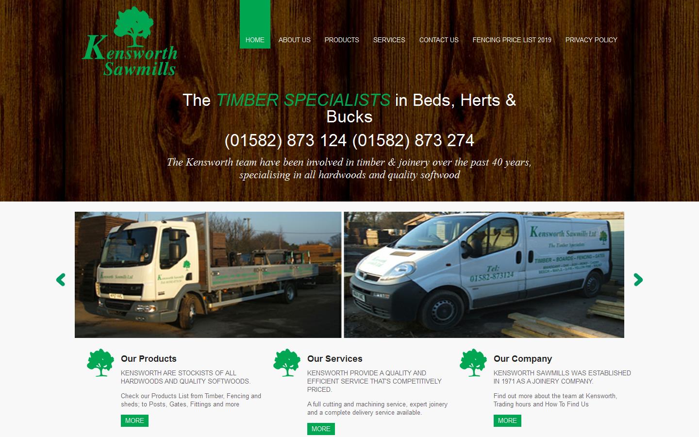 Kensworth Sawmills Ltd Website