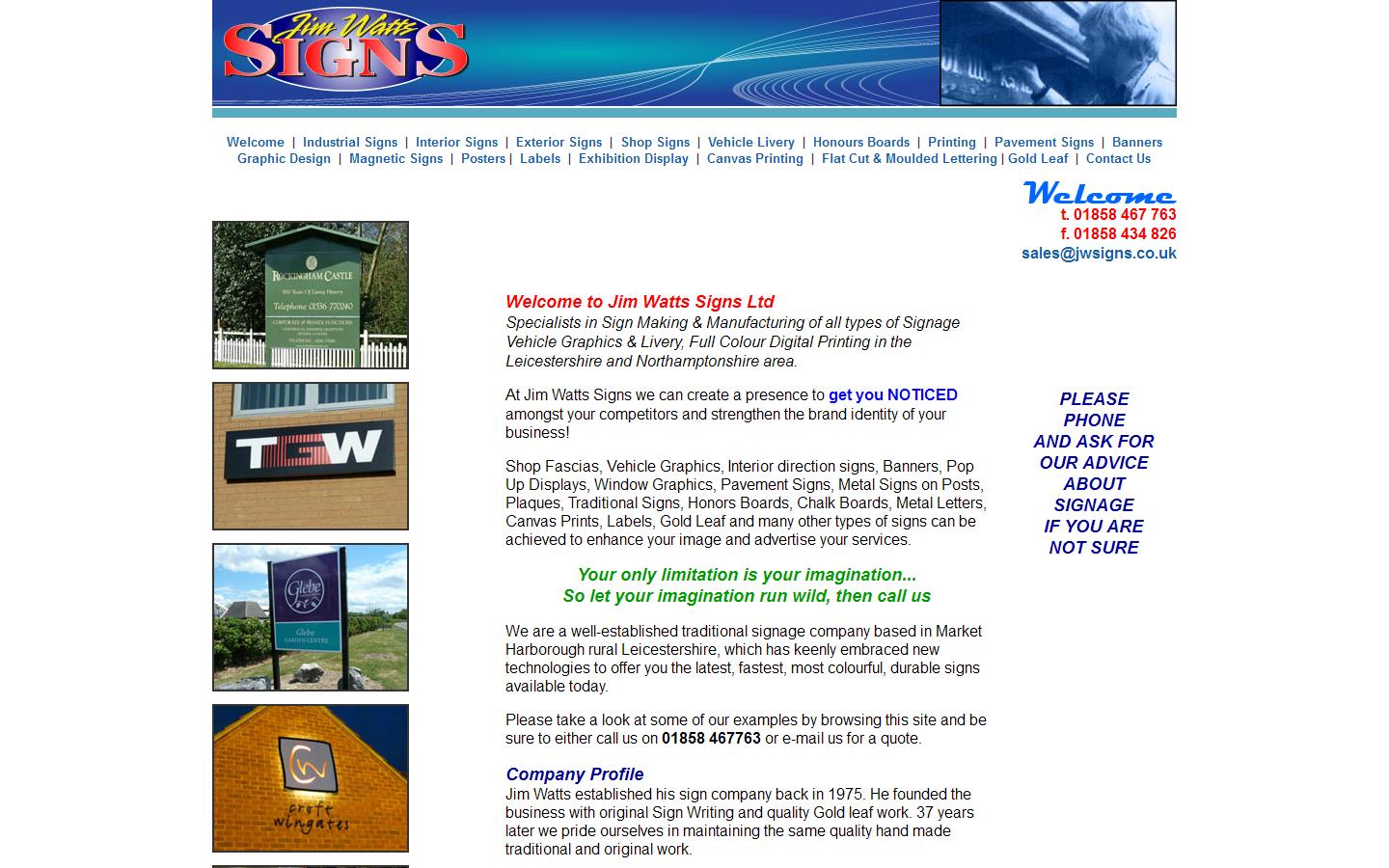 Jim Watts Signs Website