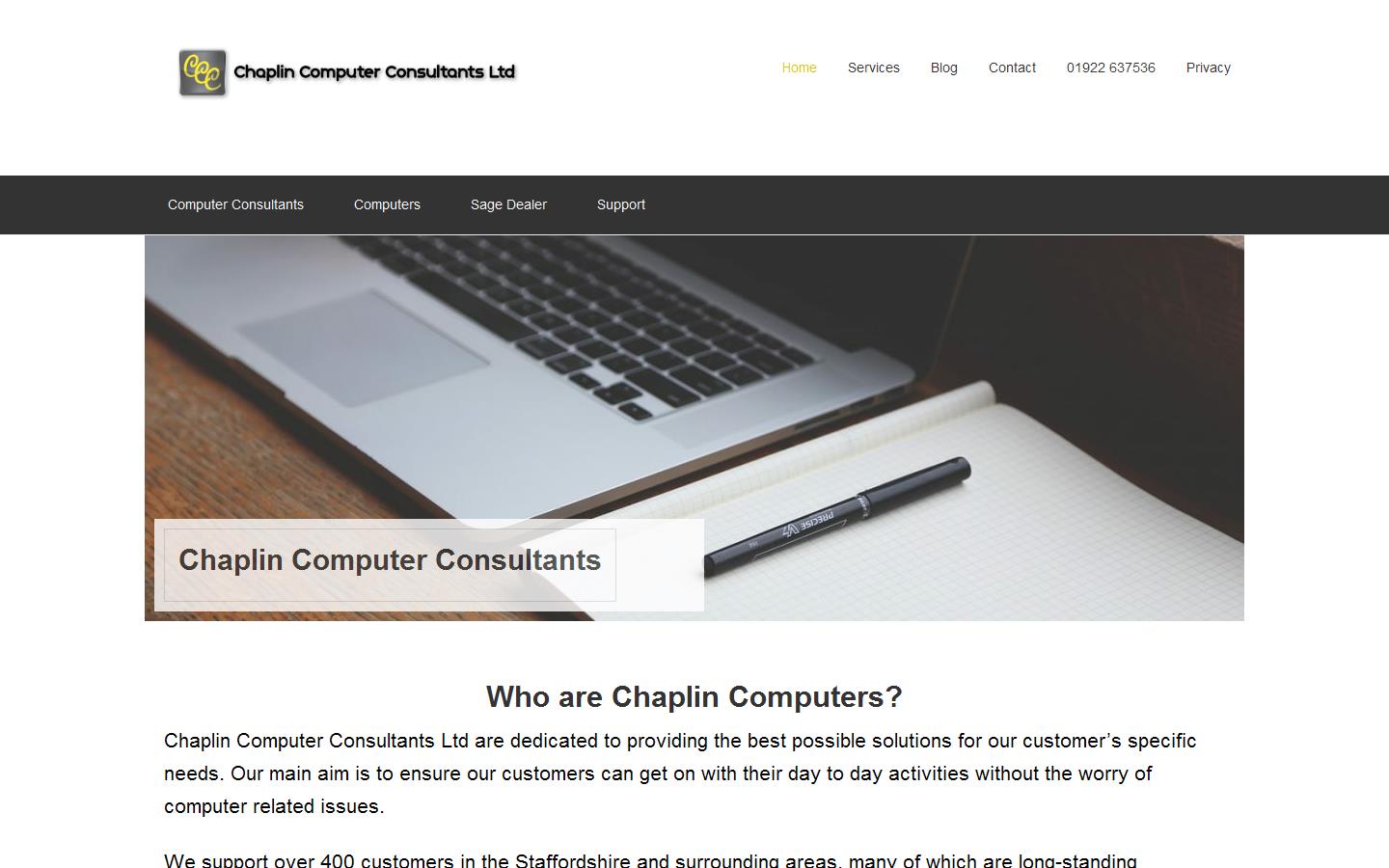 Chaplin Computer Consultants Ltd Website