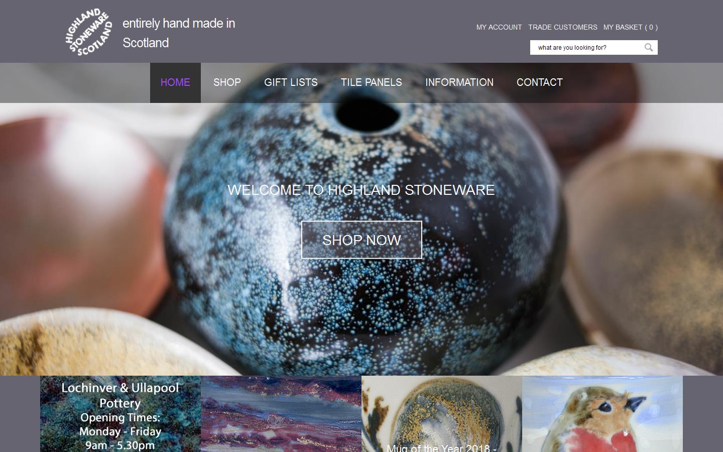 Highland Stoneware Website