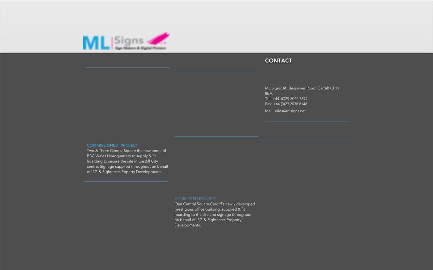 M L Signs Ltd Website