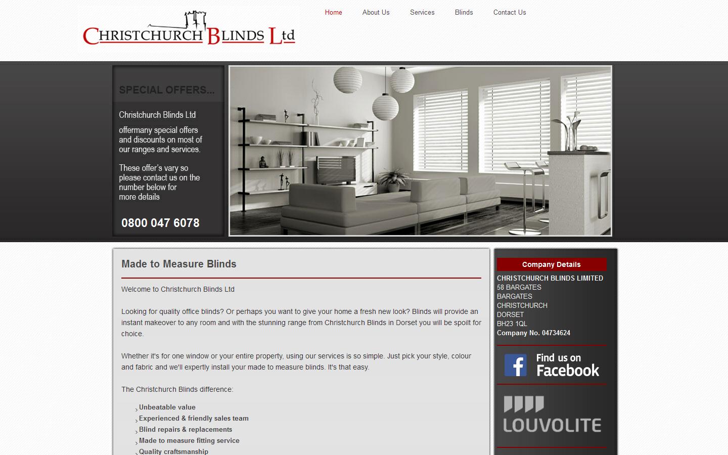 Christchurch Blinds Website
