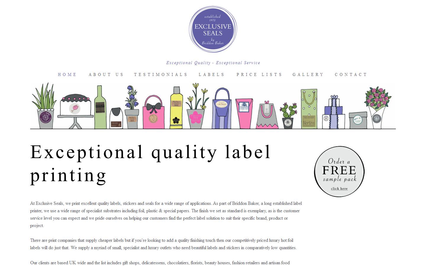Briddon Baker Labels Website