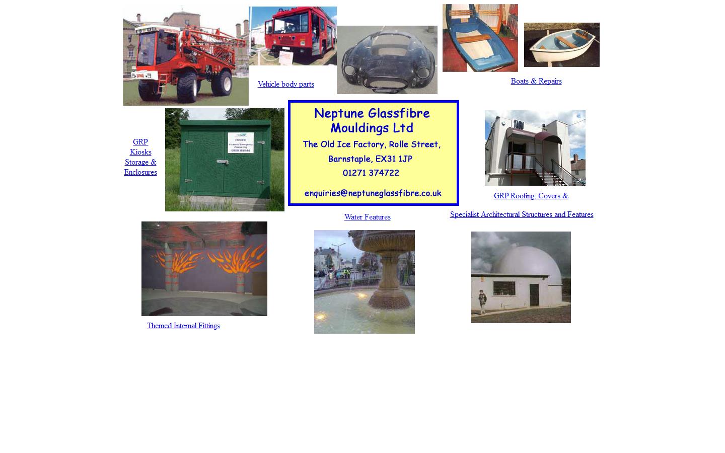 Neptune Glassfibre Mouldings Ltd Website