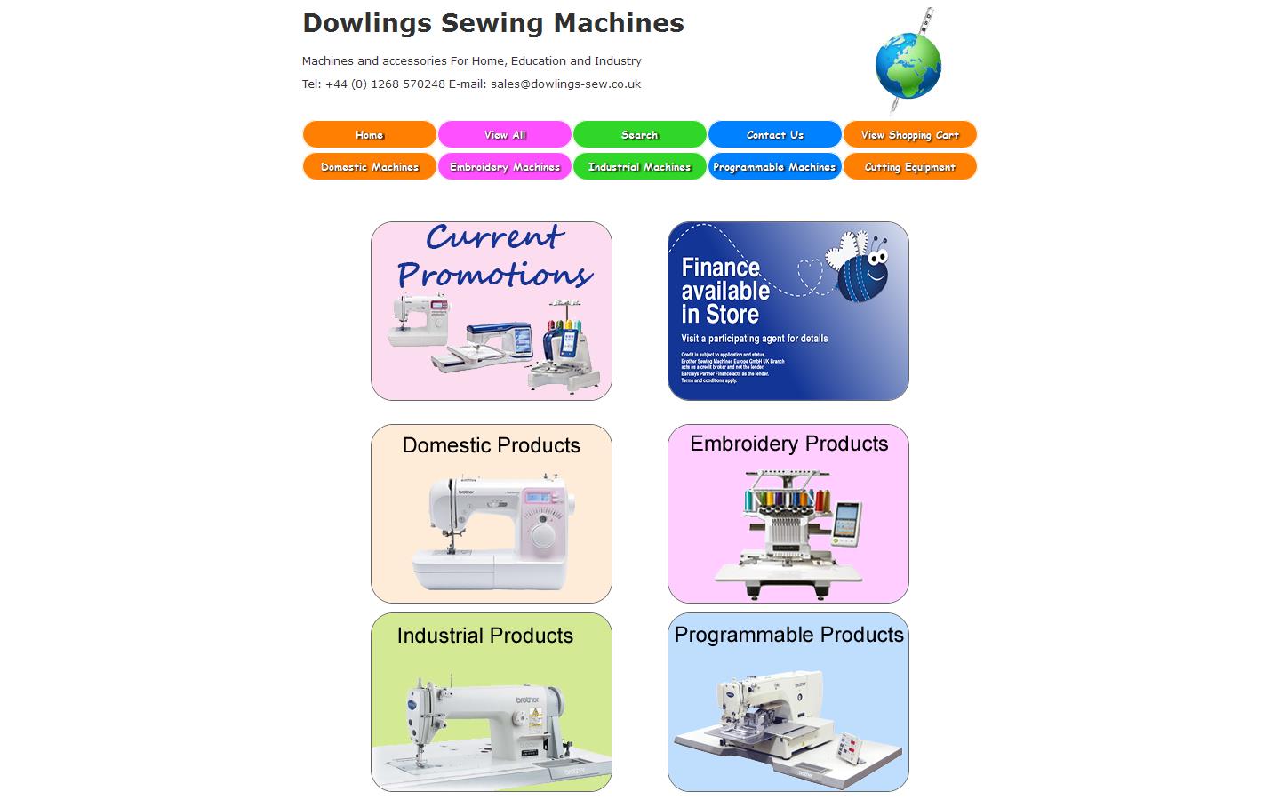 Dowlings Sewing Machines Website