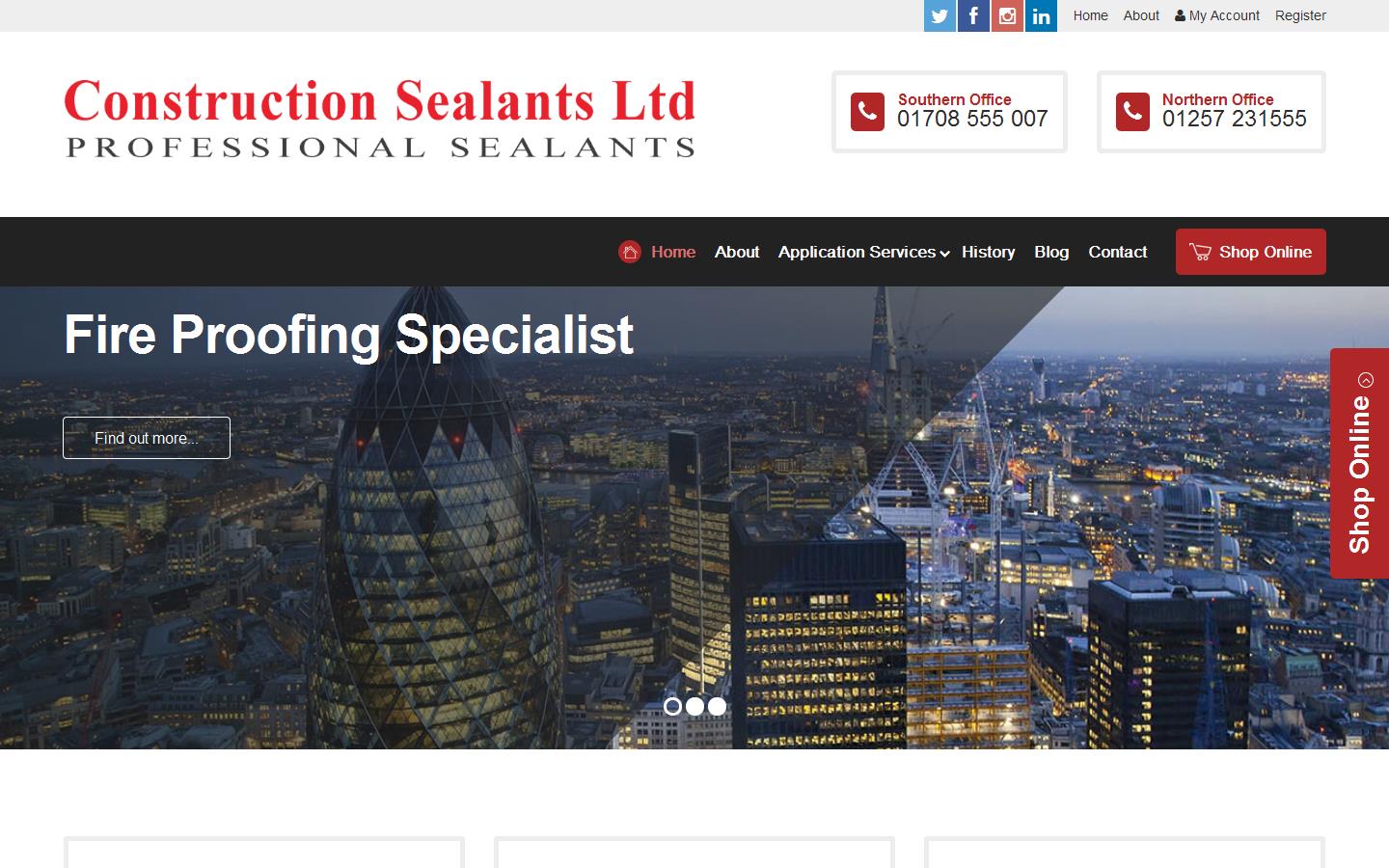 Construction Sealants Ltd Website