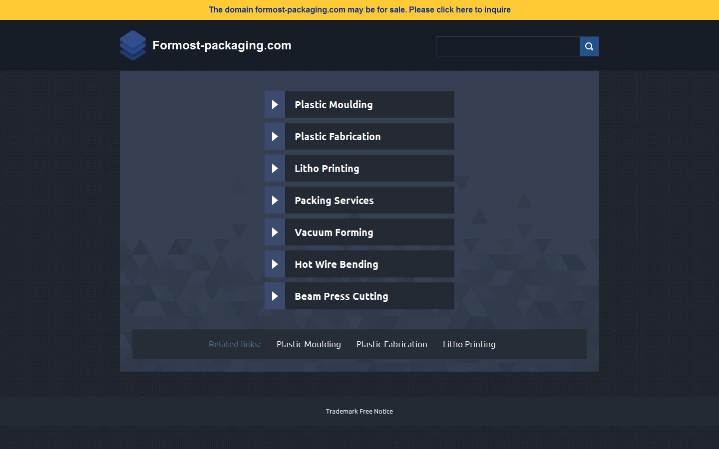 Formost Packaging Ltd Website