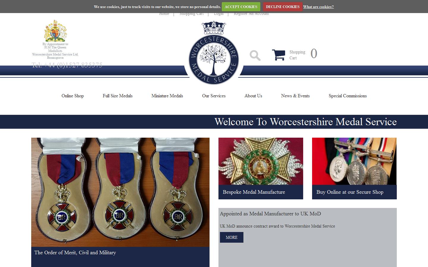 Worcestershire Medal Service Website
