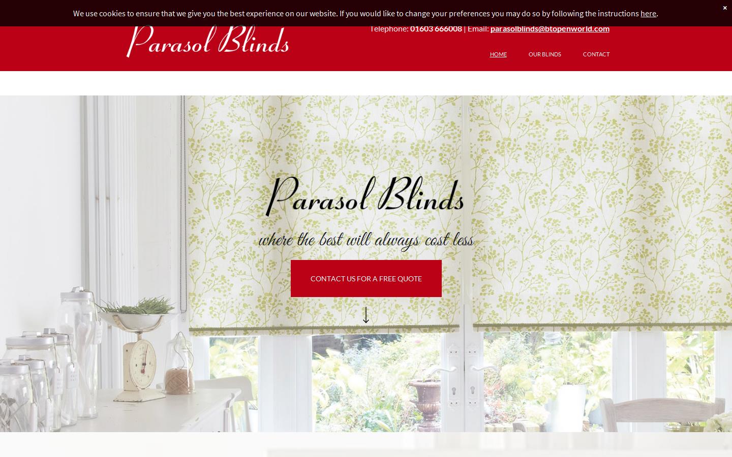 Parasol Blinds Website