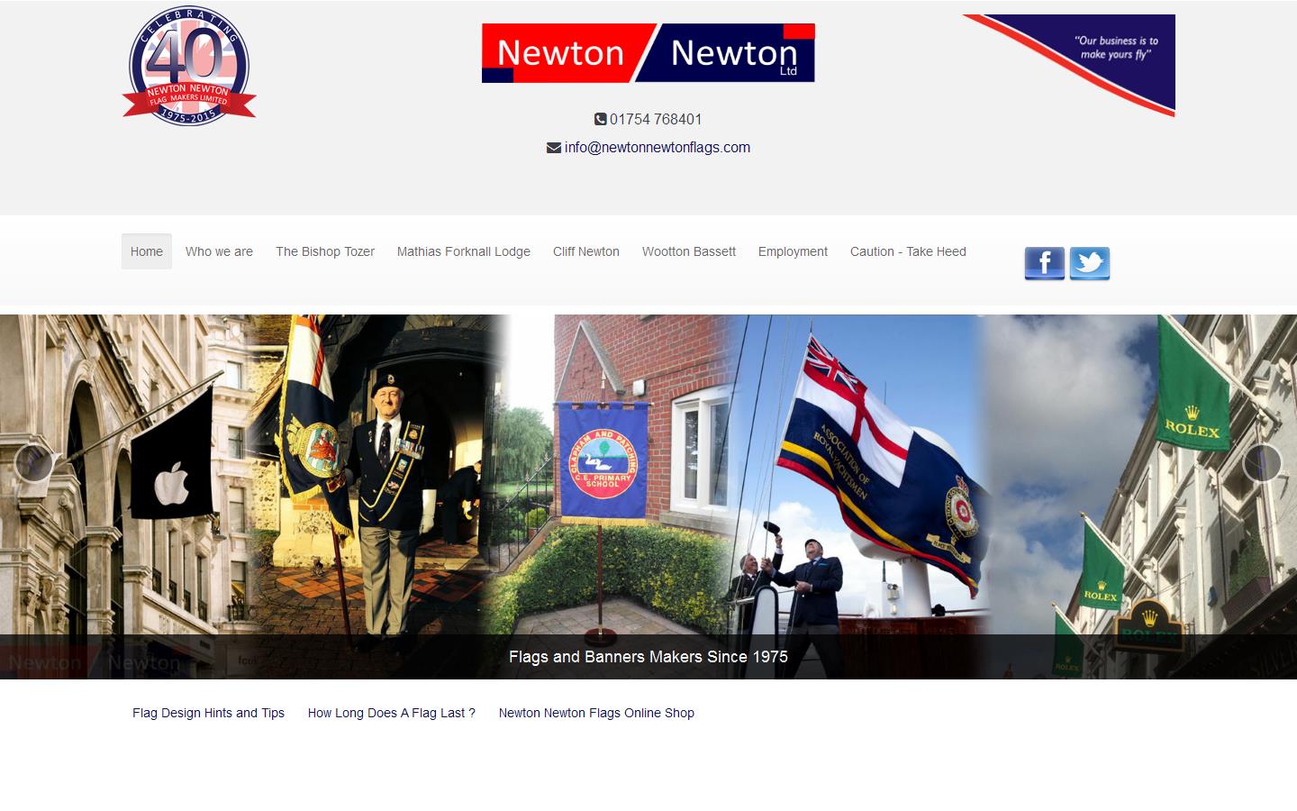 Newton Newton Flags Website
