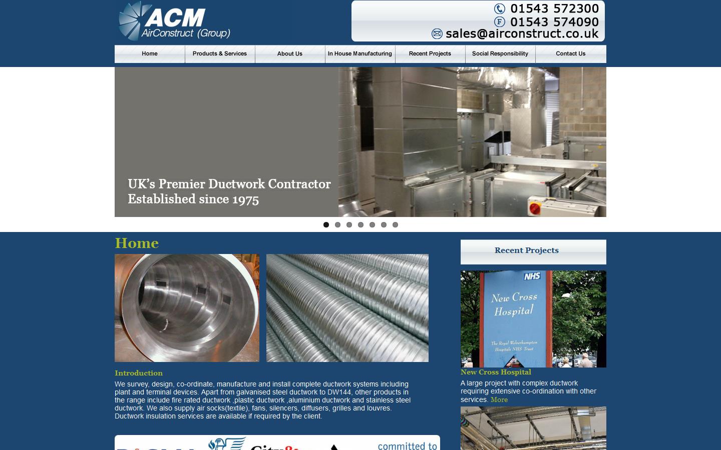 Airconstruct Contracts Ltd Website