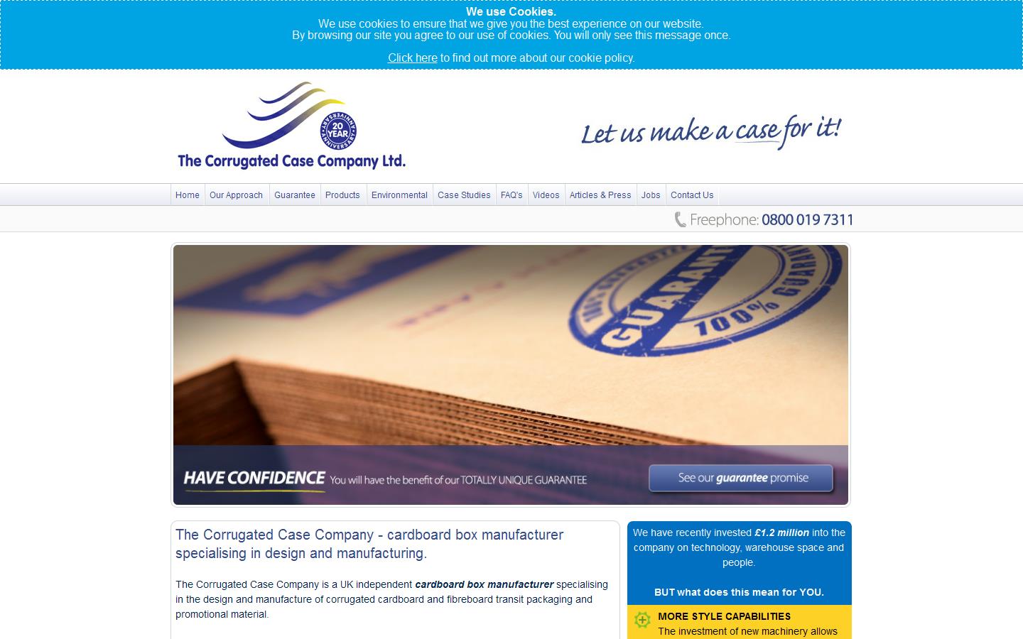 The Corrugated Case Company Ltd Website