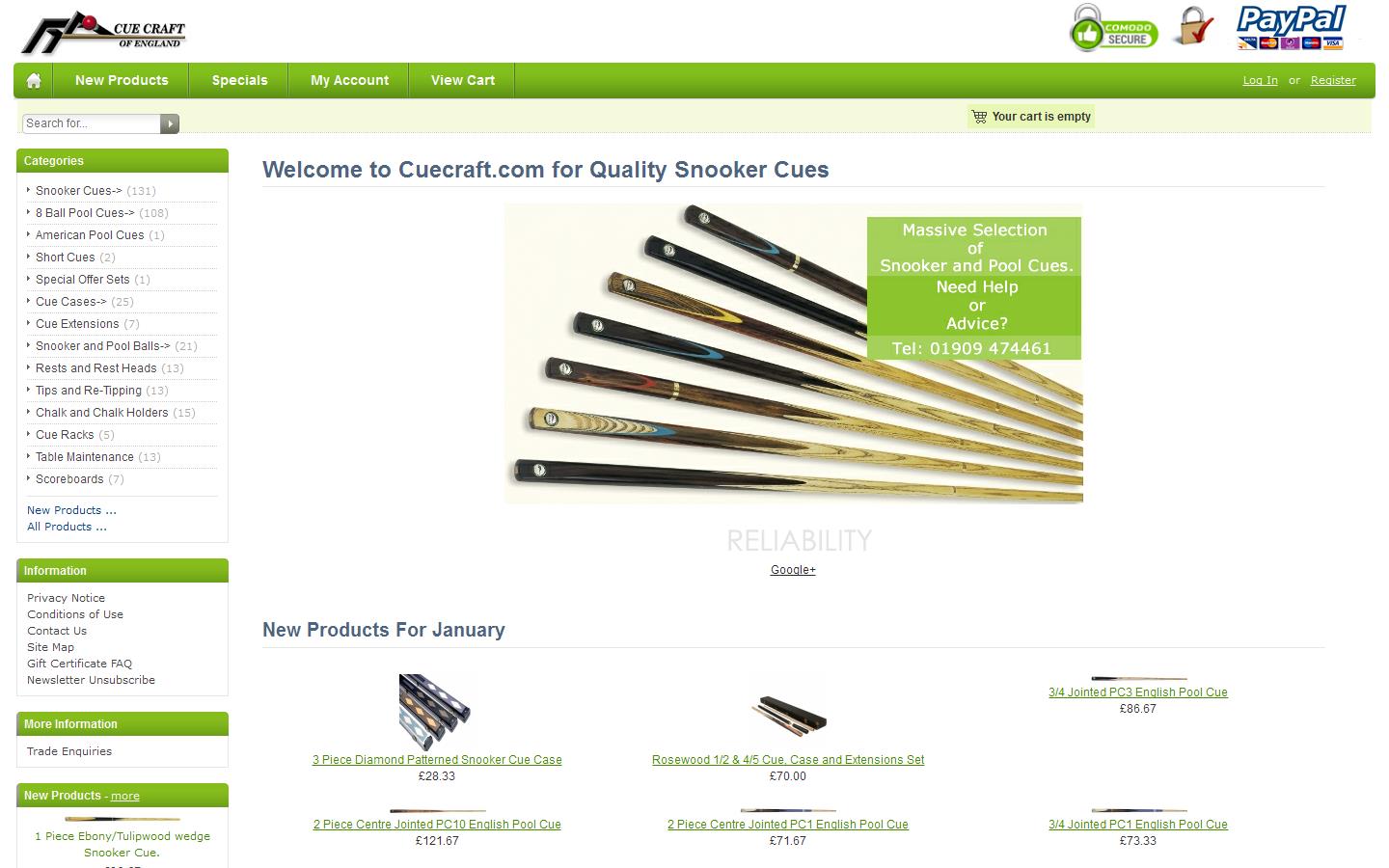 Cuecraft Ltd Website