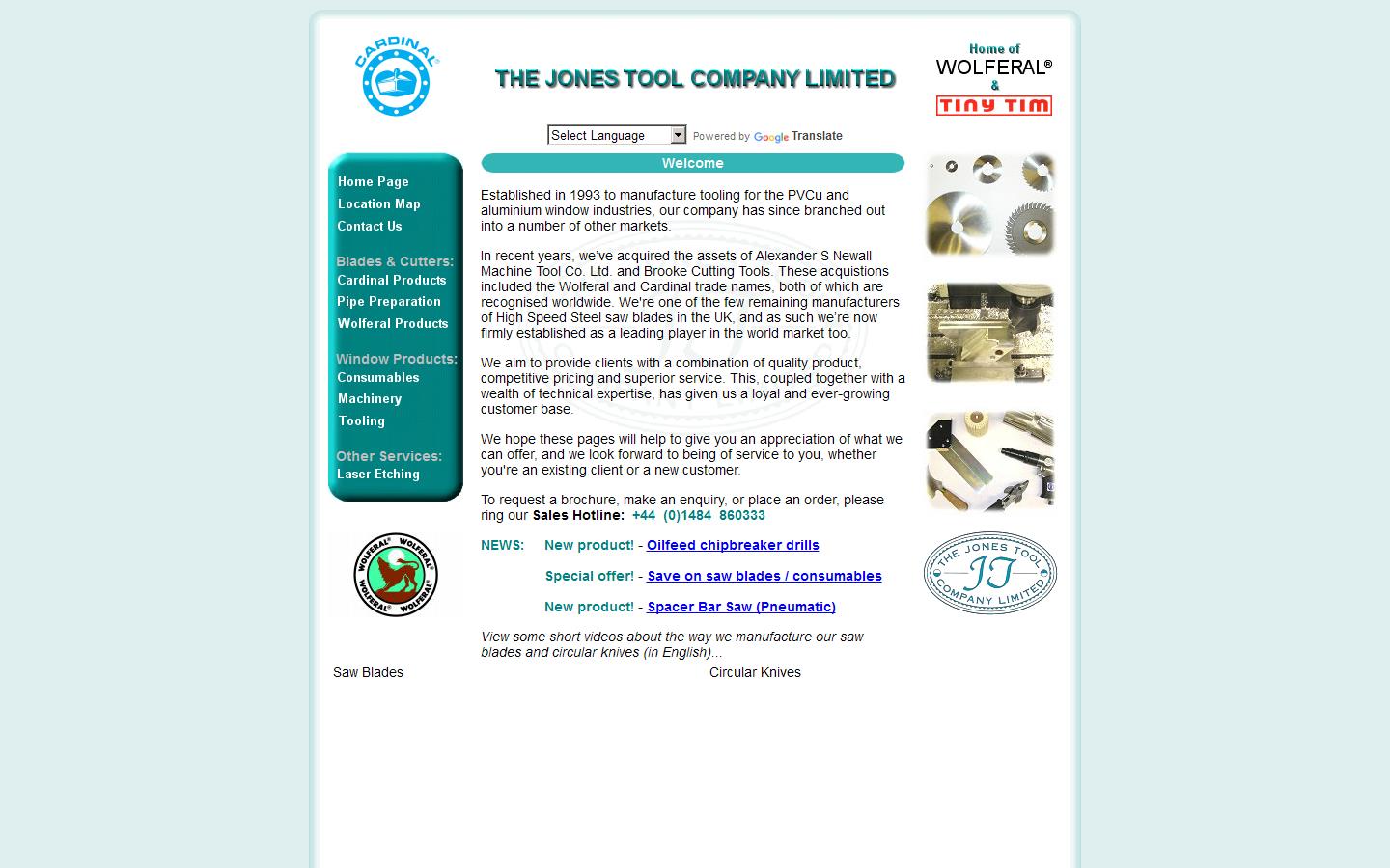 The Jones Tool Company Website