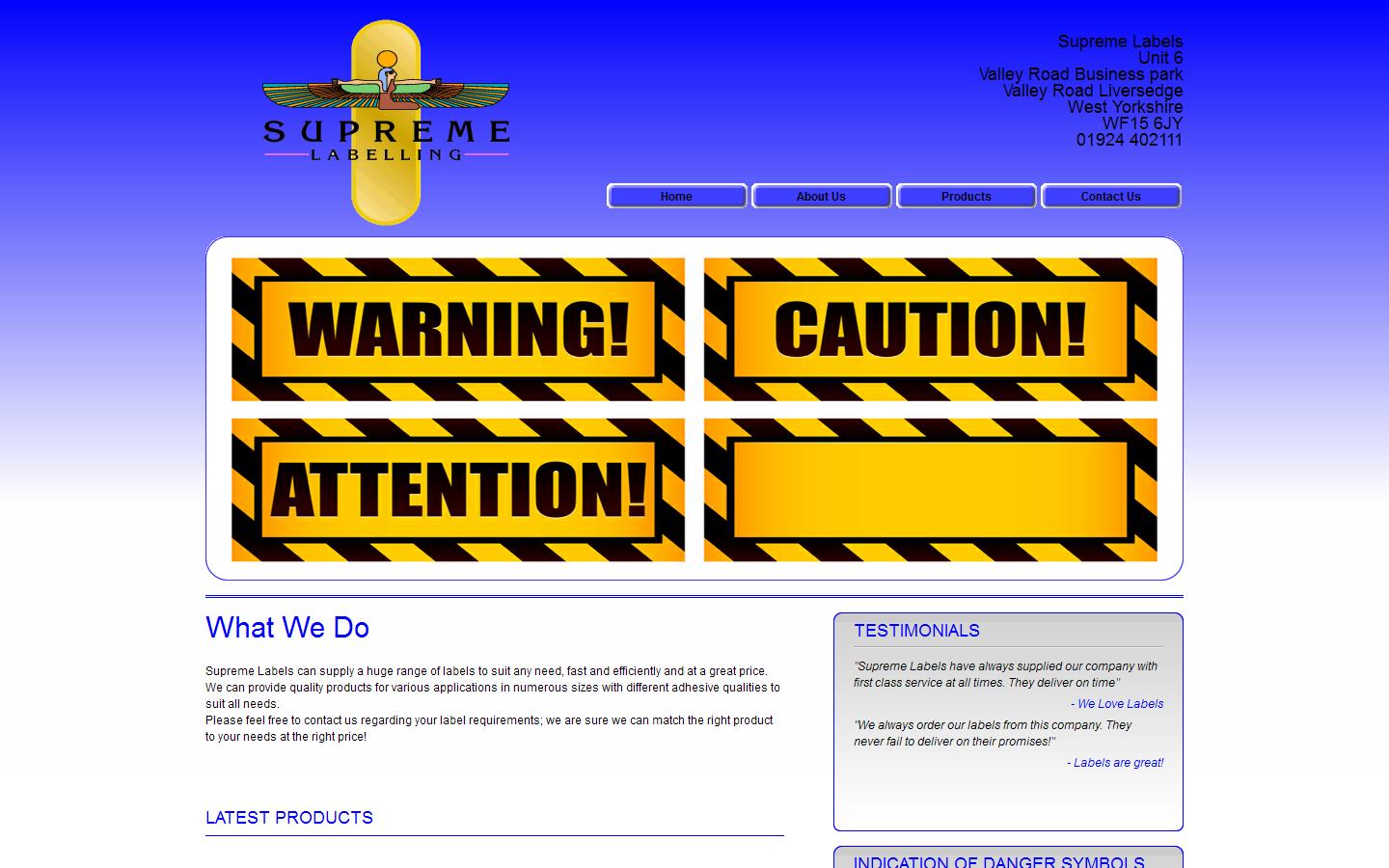 Supreme Labelling Website