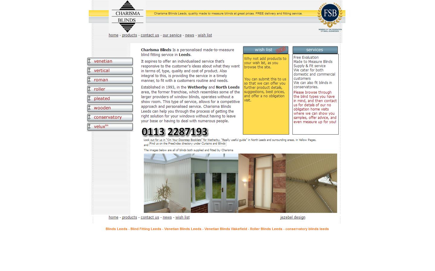 Charisma Blinds Website