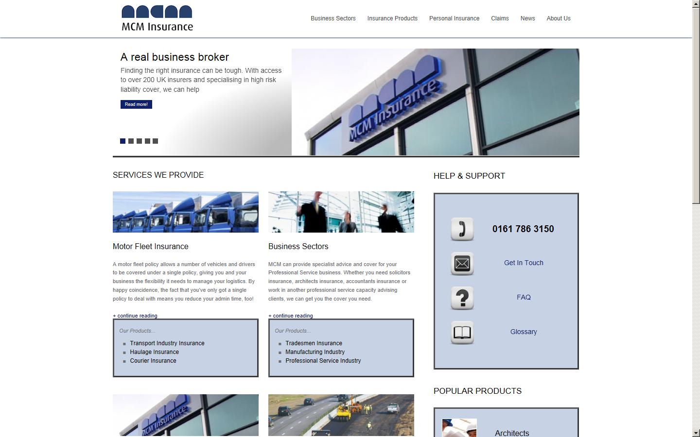 MCM Insurance Website