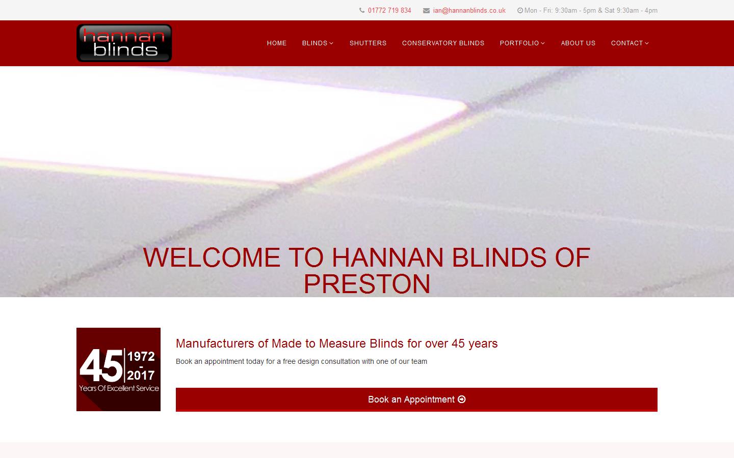 Hannan Blinds Ltd Website