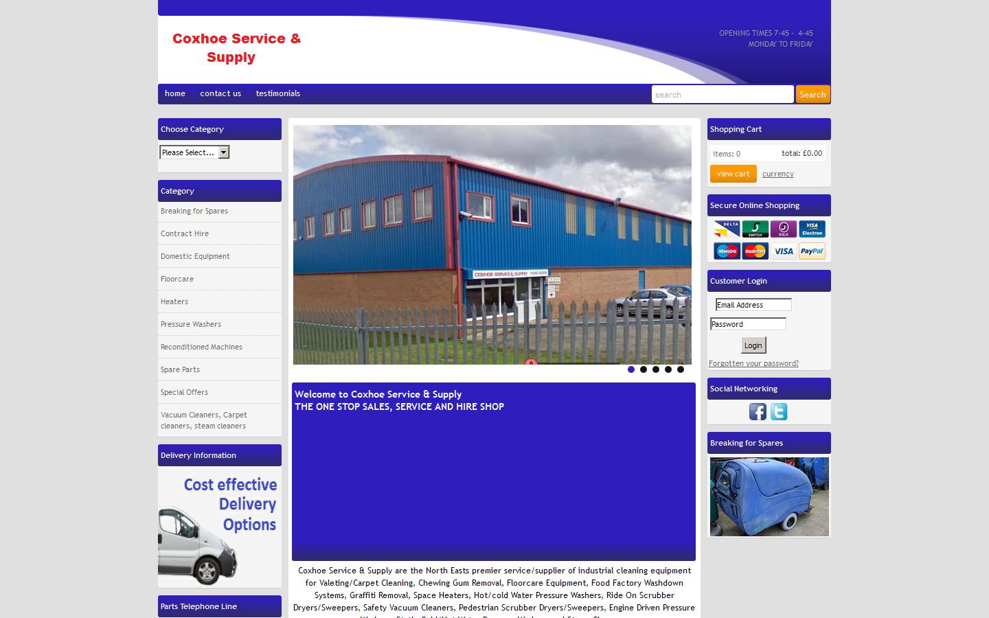 Coxhoe Service & Supply Website