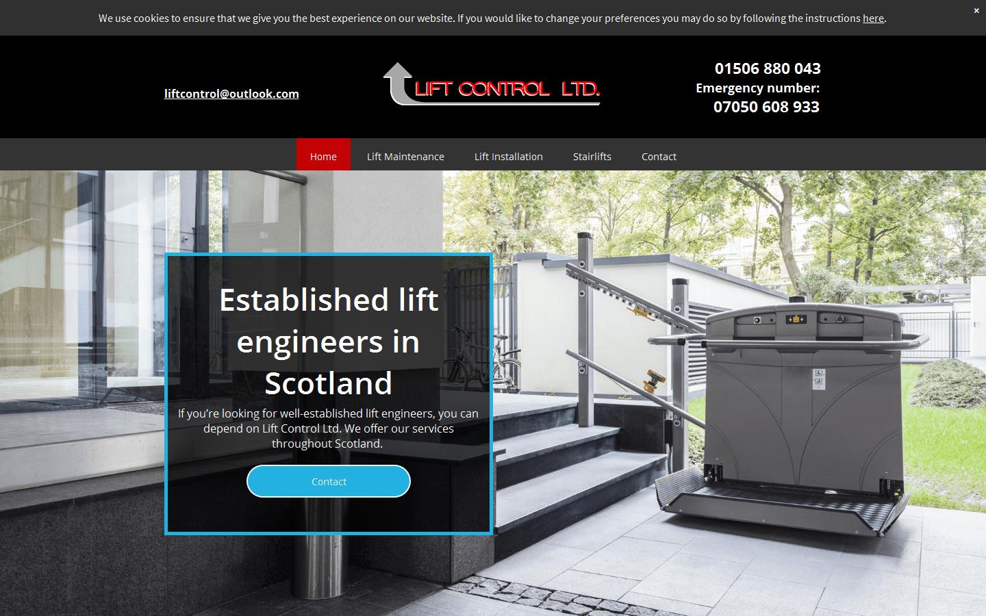Lift Control Ltd Website