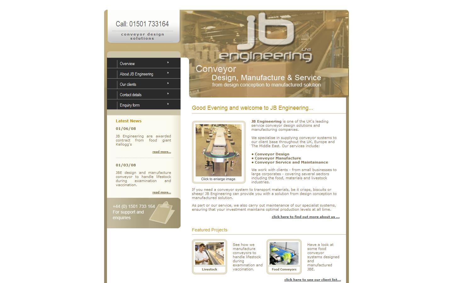 J B Engineering Ltd Website