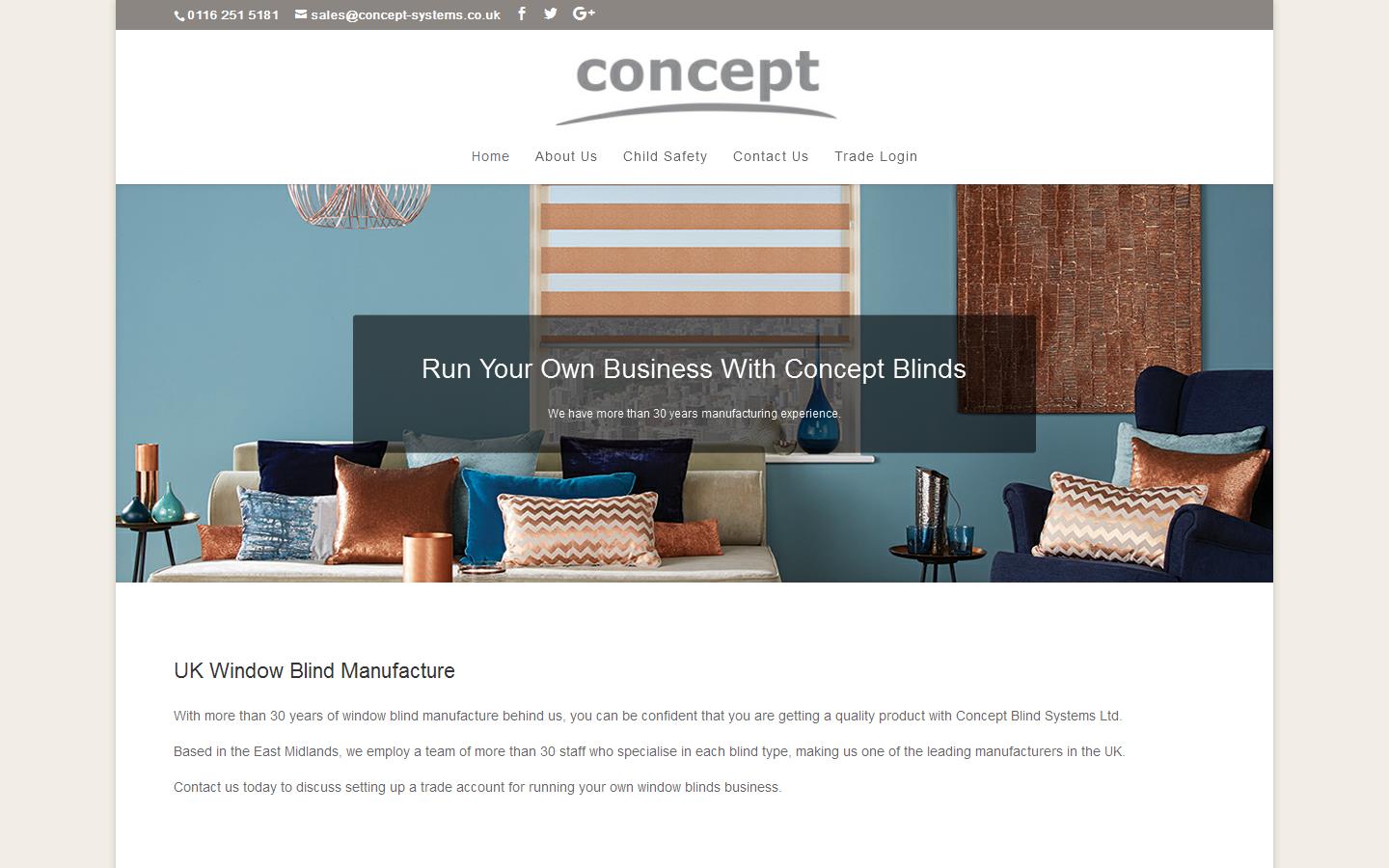 Concept Blinds Systems Website