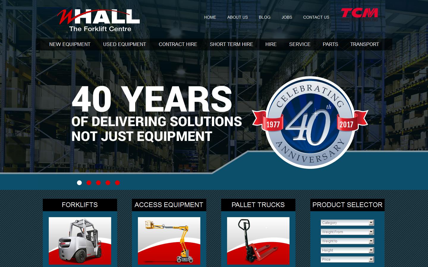 W Hall the Forklift Centre Website