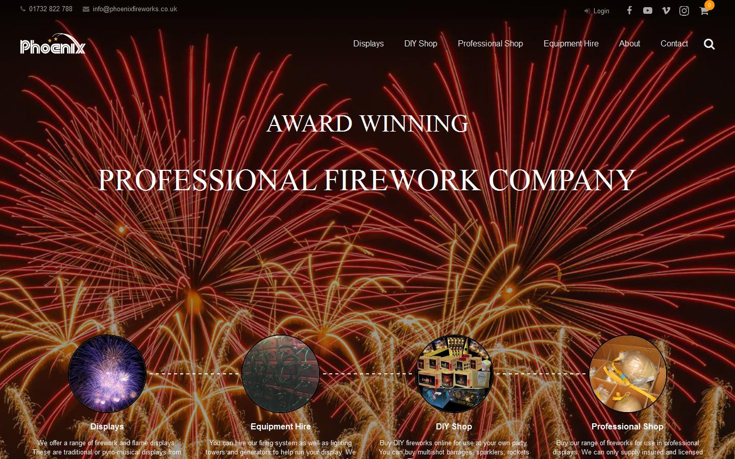 Phoenix Fireworks Ltd Website