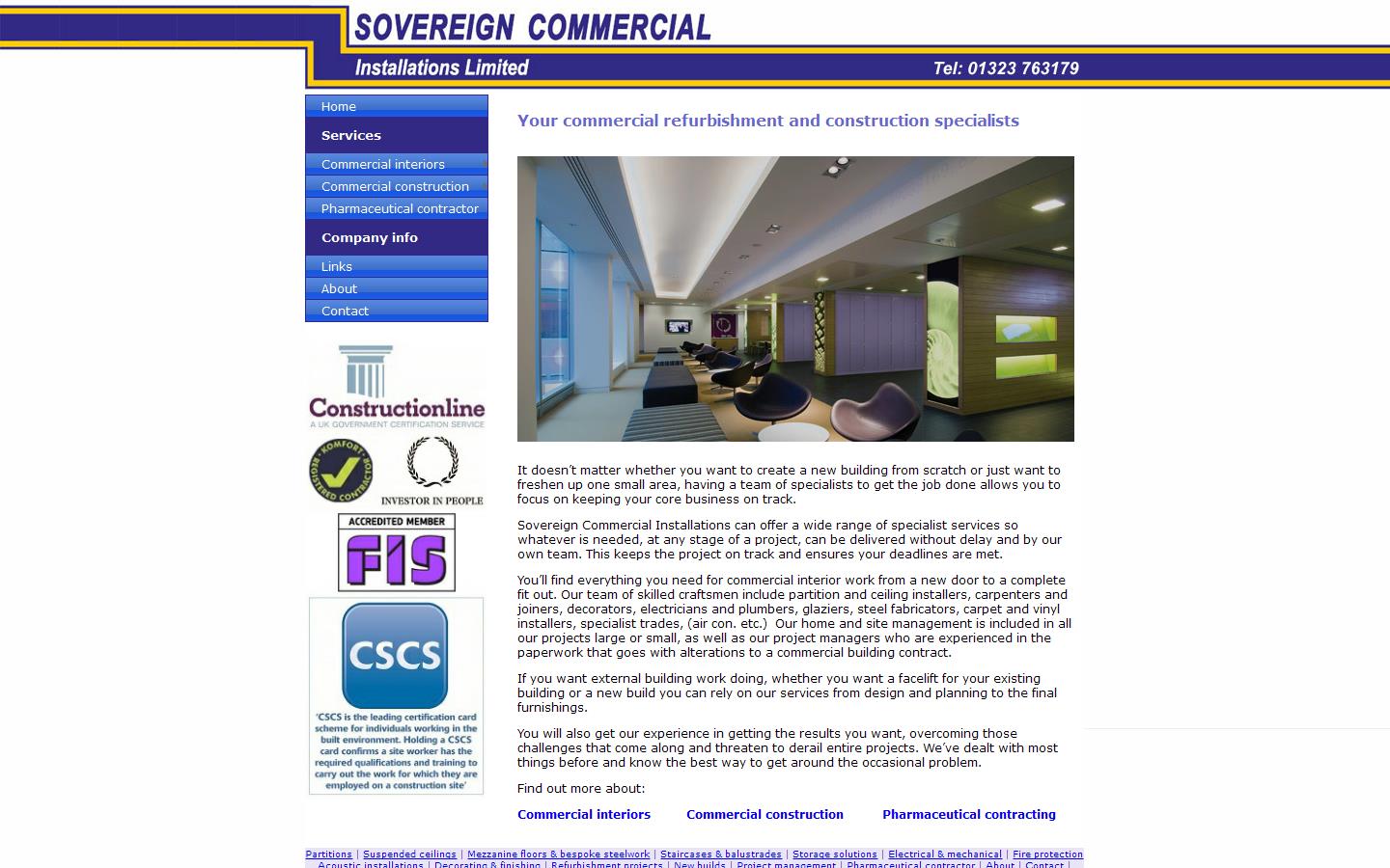 Sovereign Commercial Website