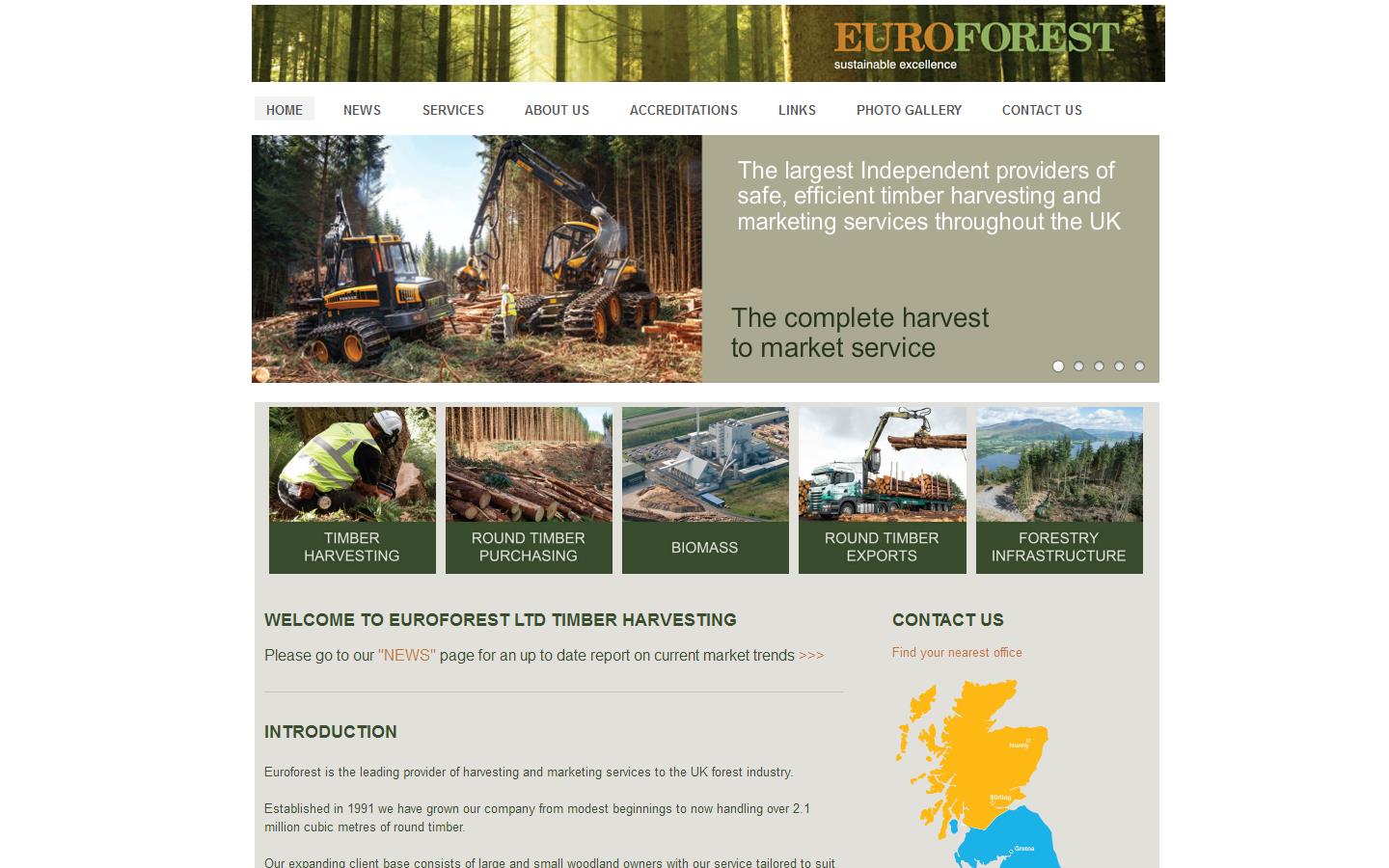 Euroforest Ltd Website