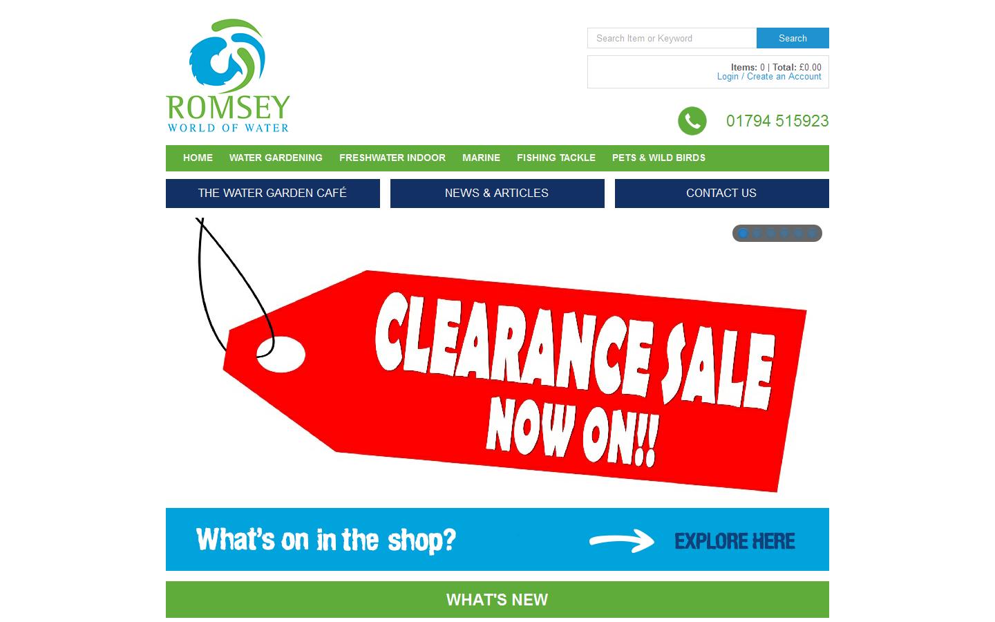 Romsey World of Water Website