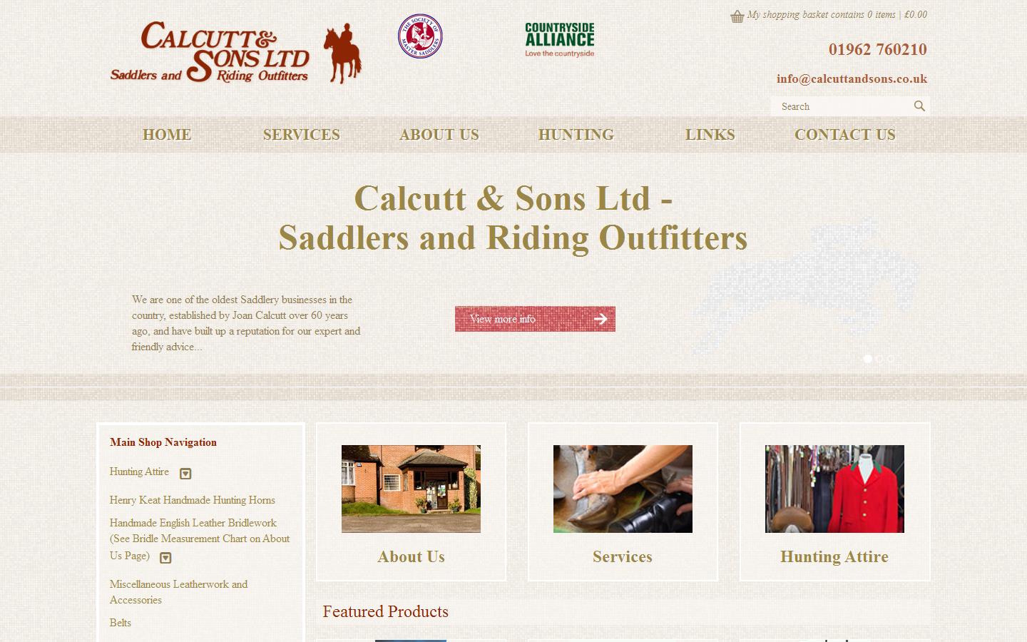 Calcutt & Sons Ltd Website