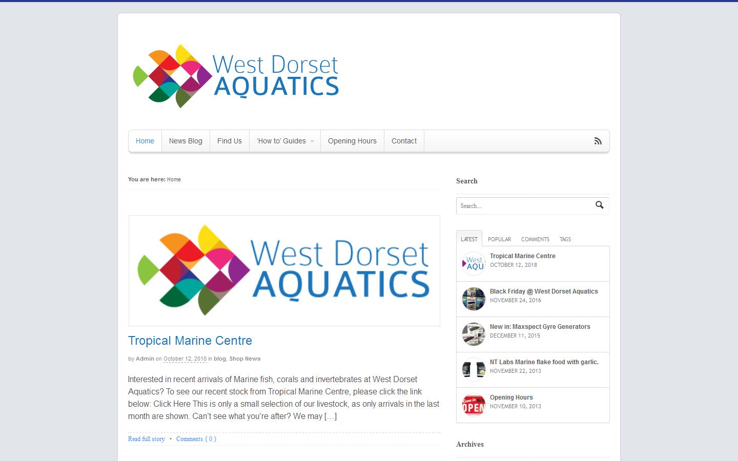West Dorset Aquatics Website