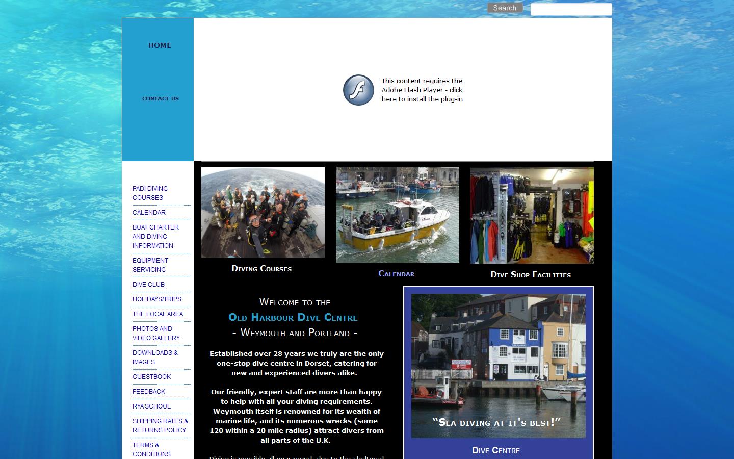 Old Harbour Dive Centre Website
