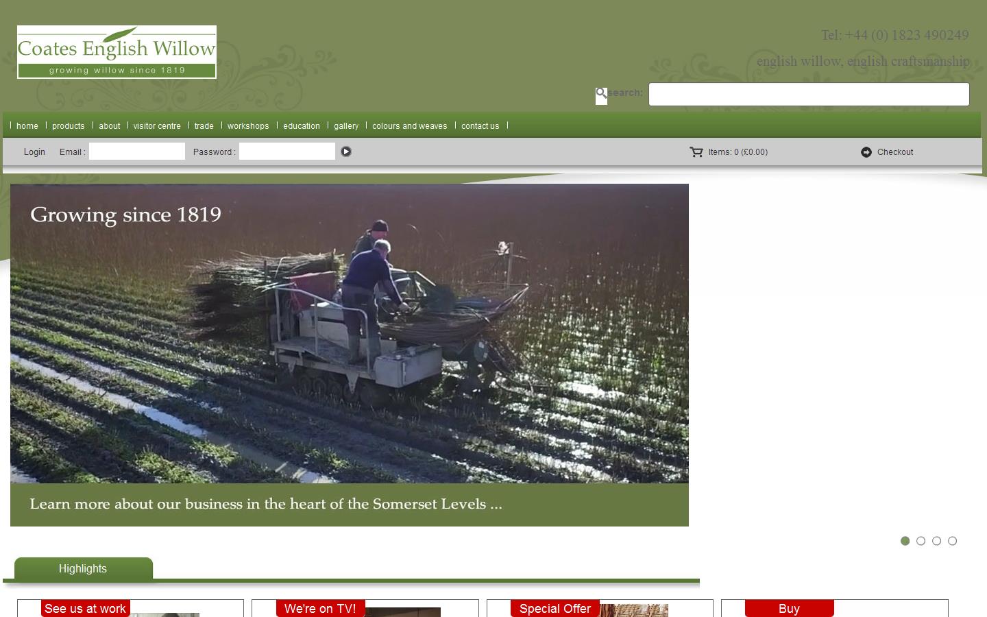 Coates English Willow Website