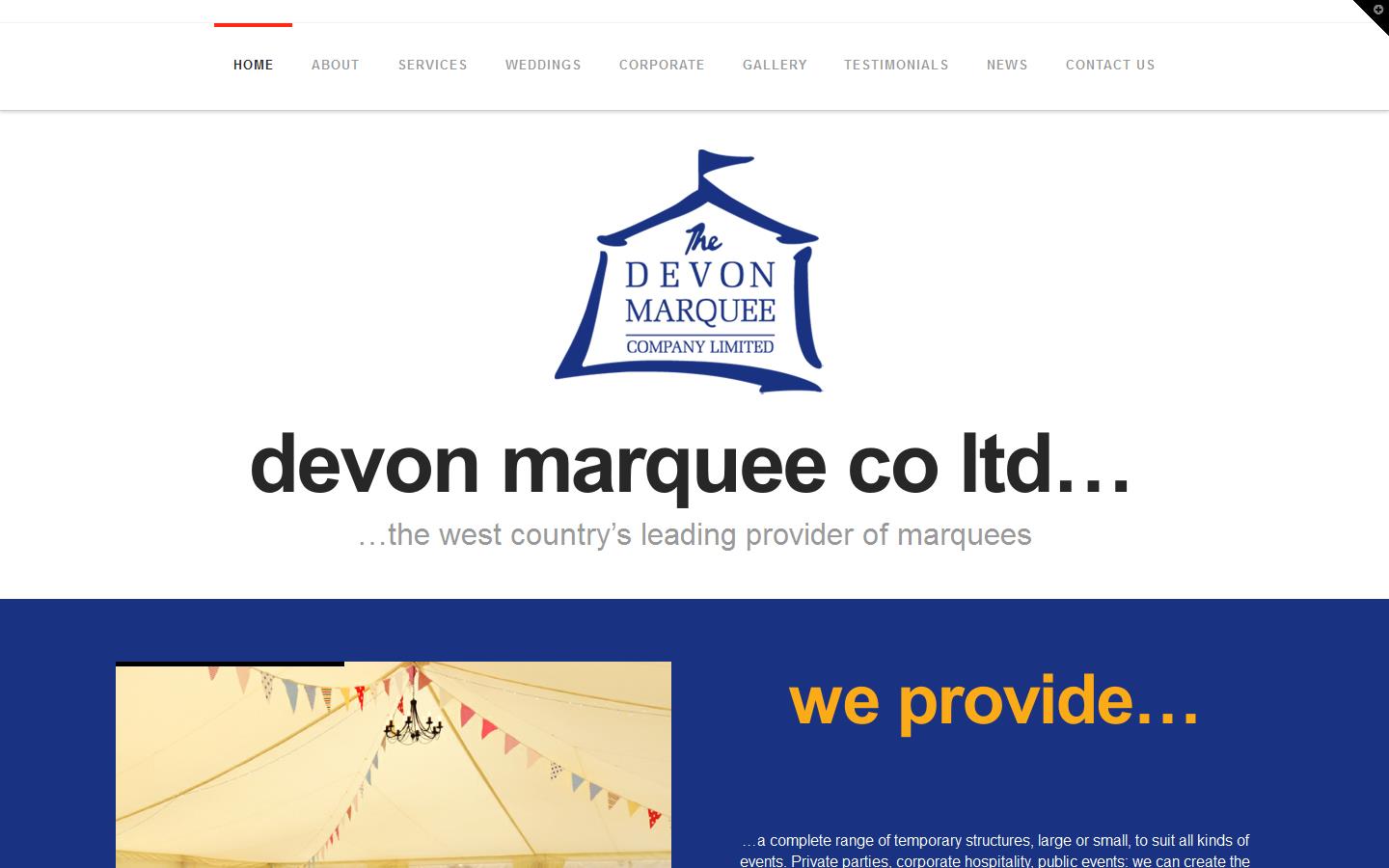 The Devon Marquee Company Ltd Website