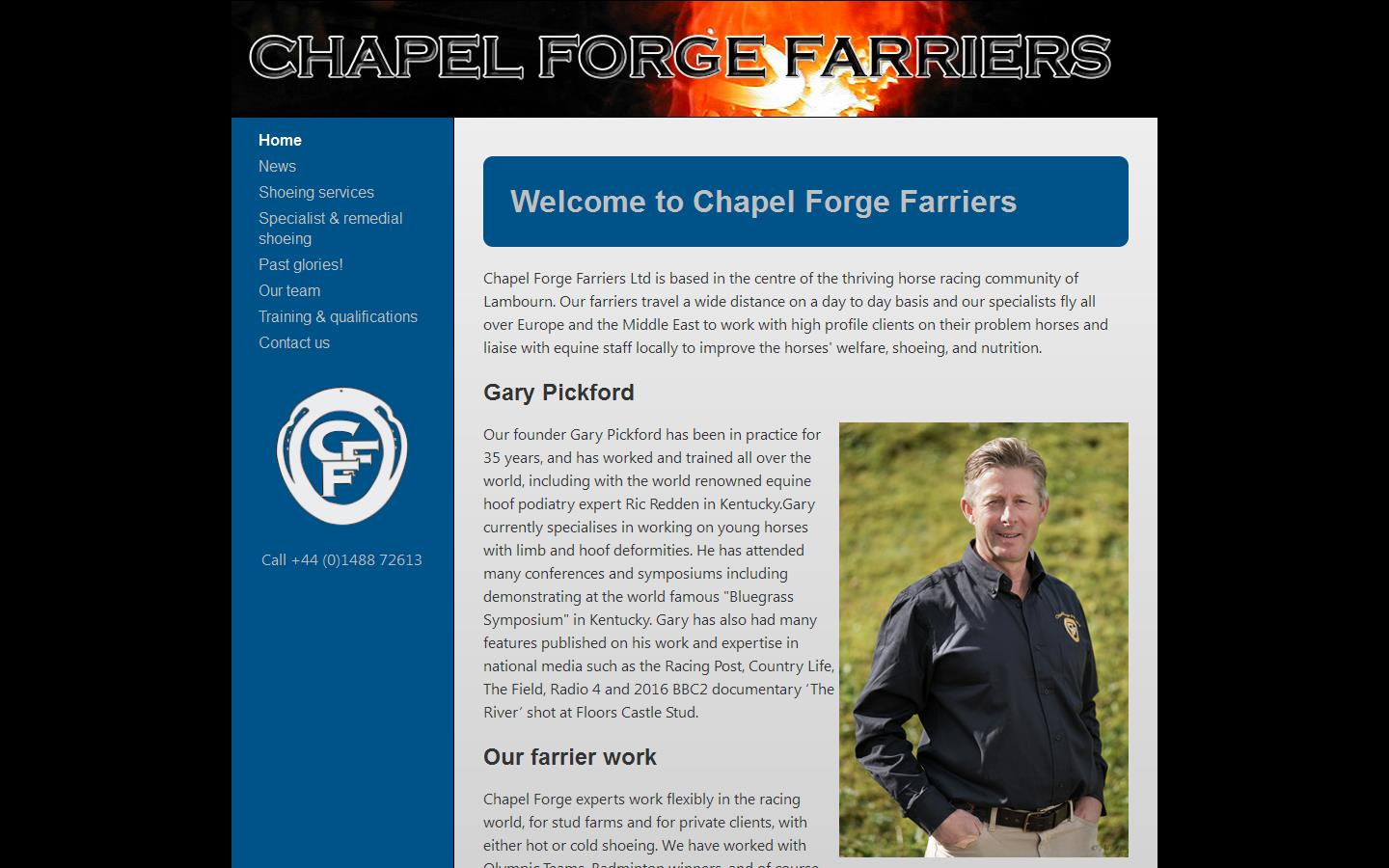 Chapel Forge Farriers Ltd Website