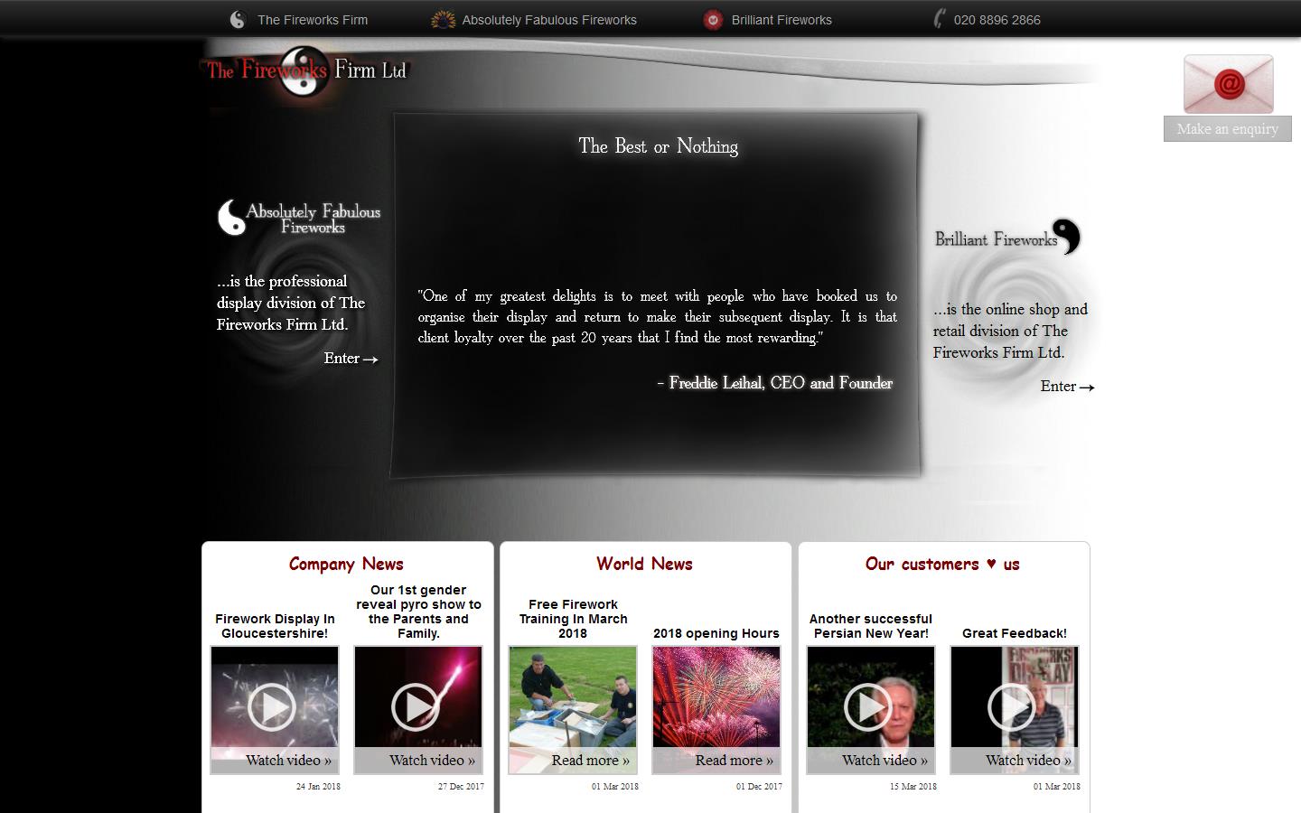 Absolutely Fabulous Fireworks Website