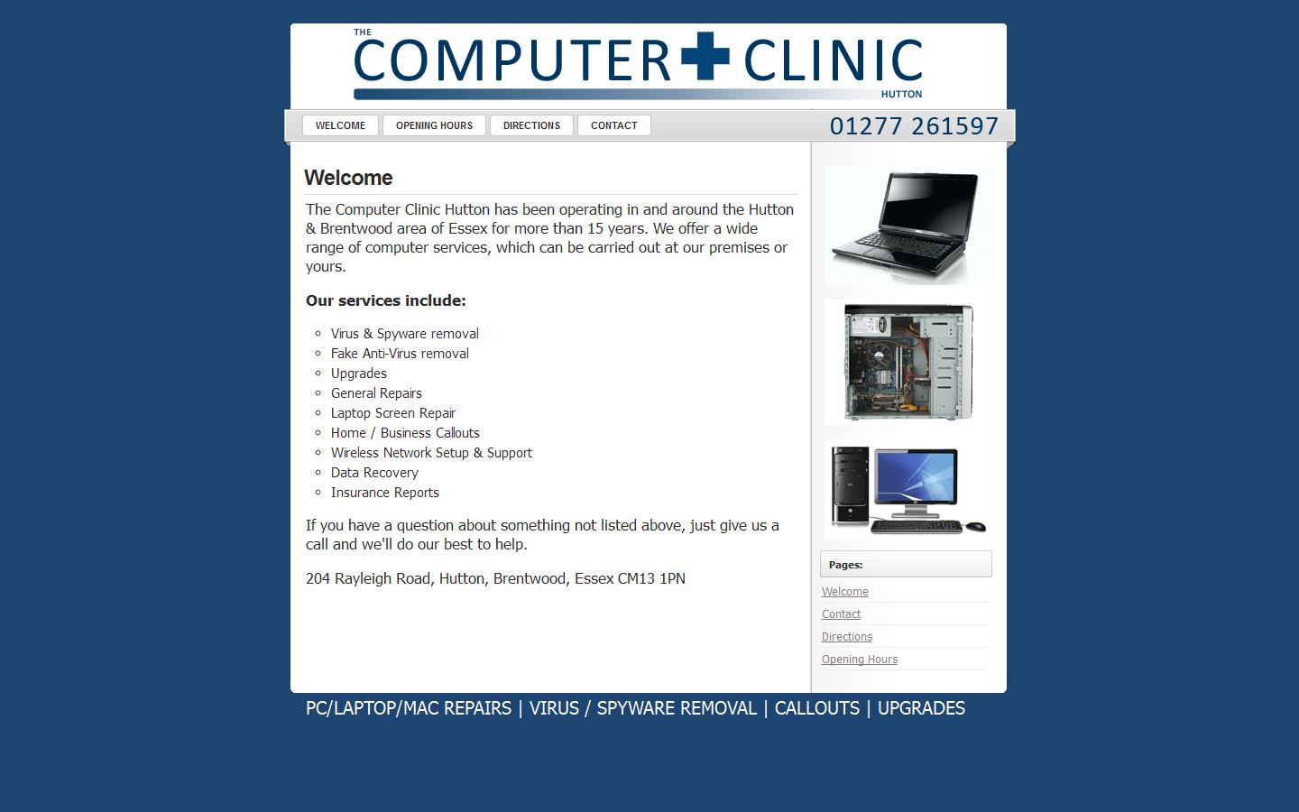 Computer Clinic Hutton Website