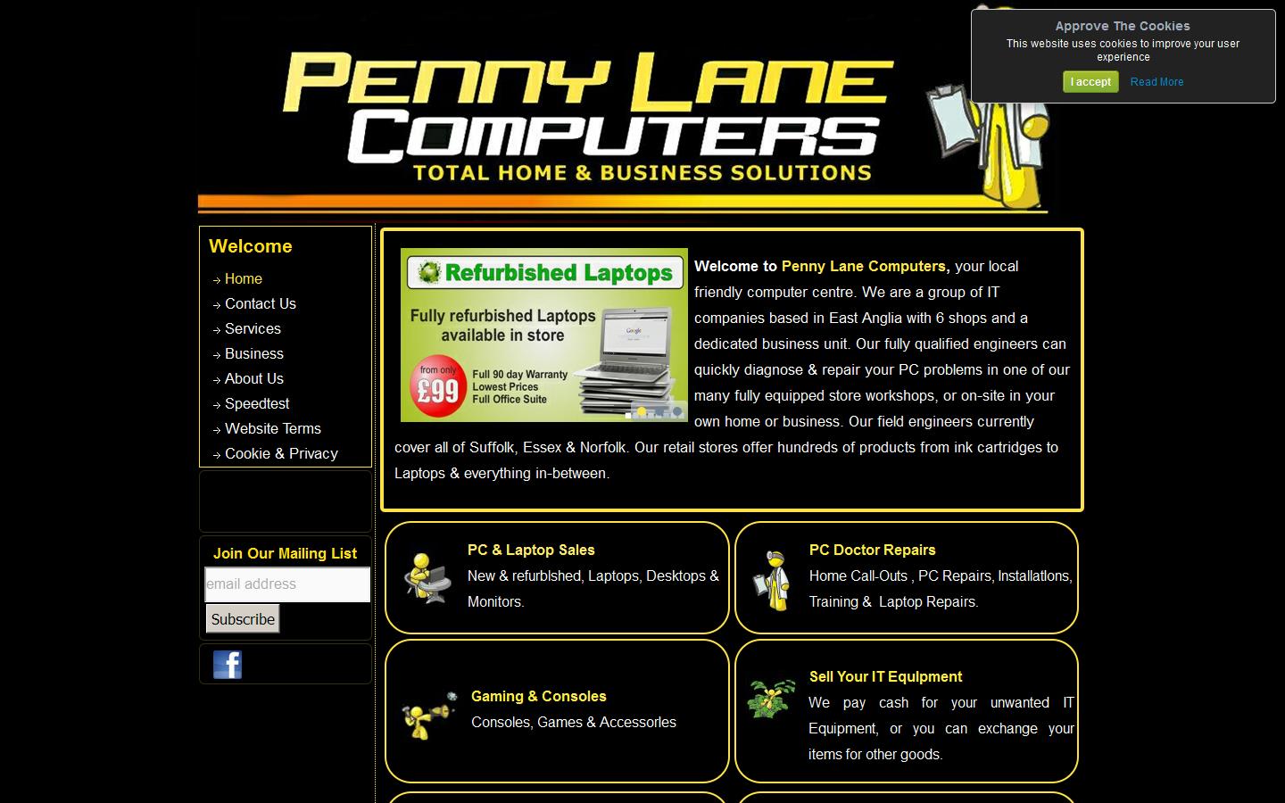 Penny Lane Computers Website