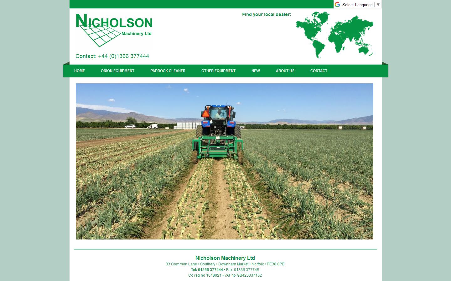 Nicholson''s Machinery Ltd Website