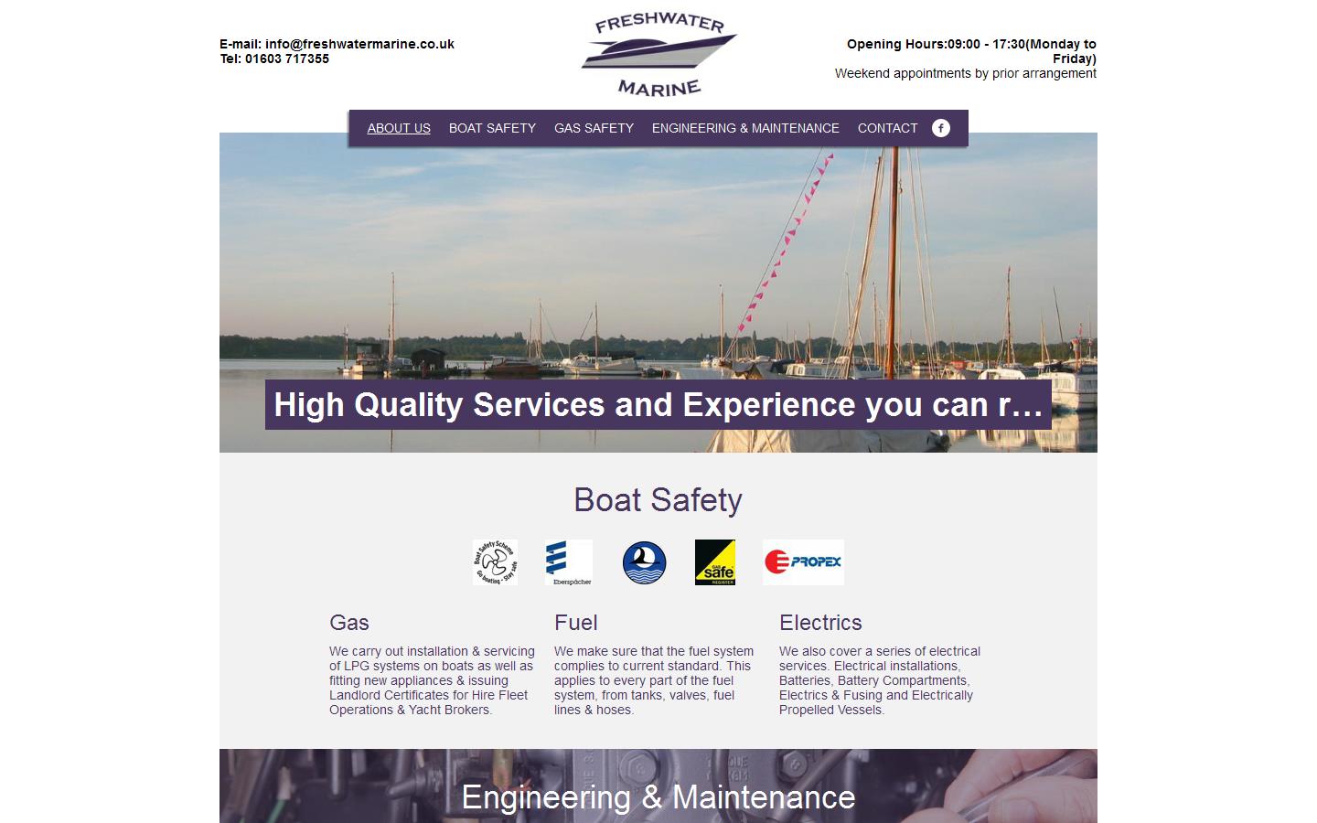 Freshwater Marine Website