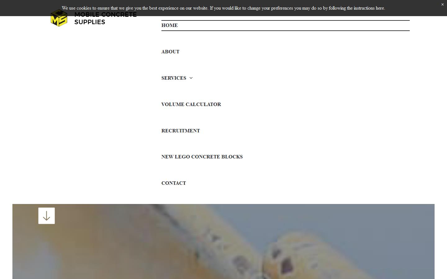 Mobile Concrete Supplies Website