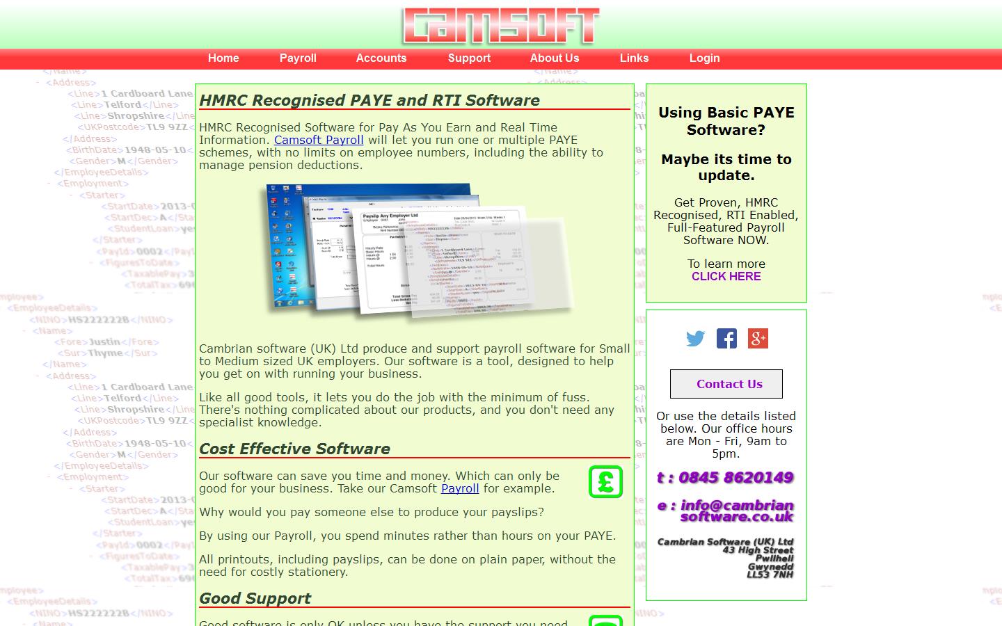 Cambrian Software UK Ltd Website