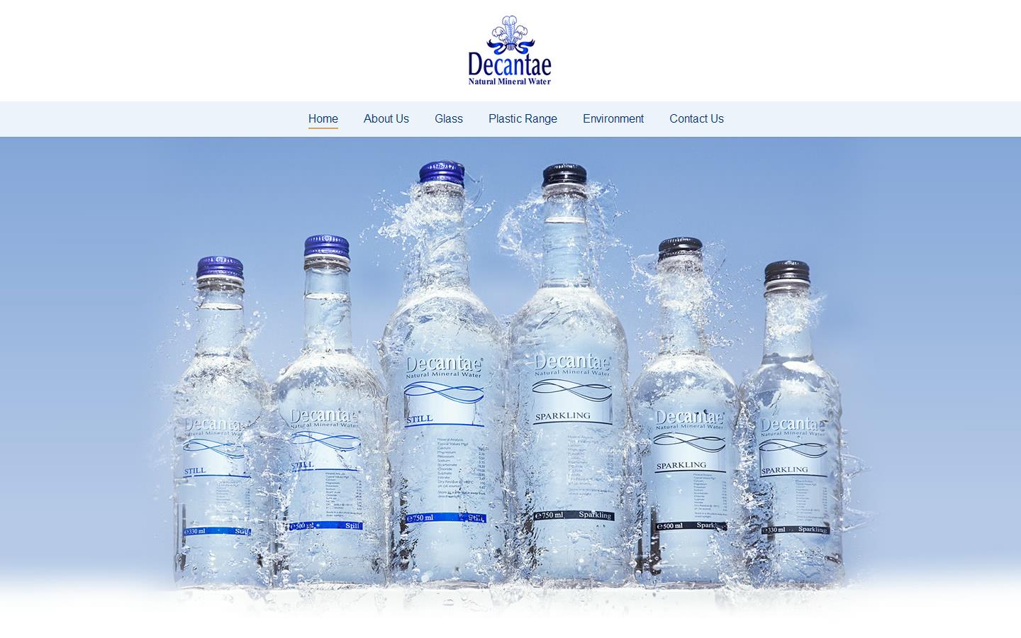 Decantae Mineral Water Website