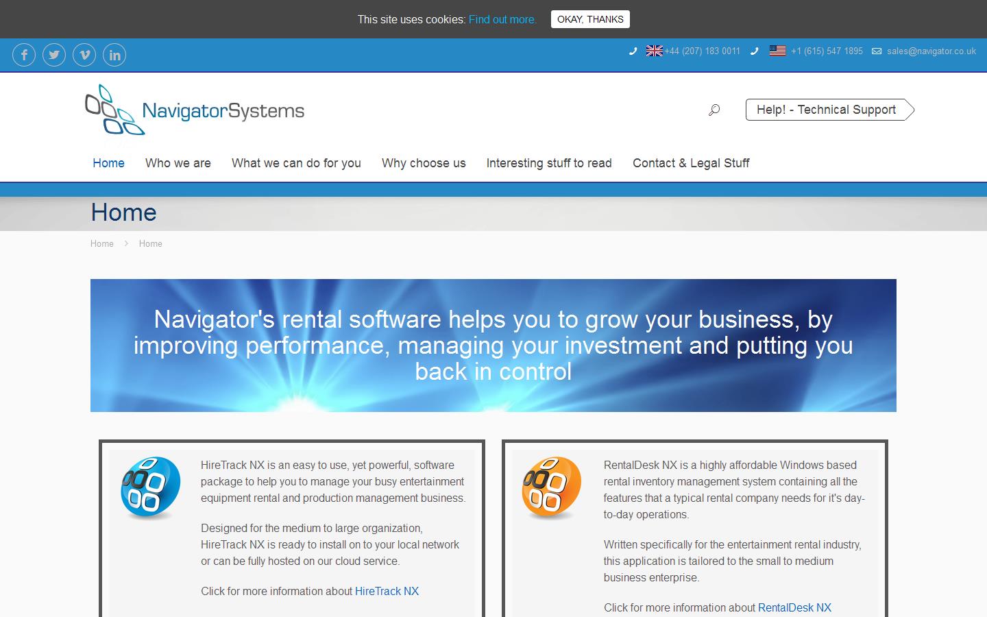 Navigator Systems Website