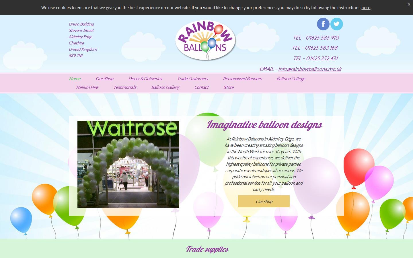 Rainbow Balloons Website